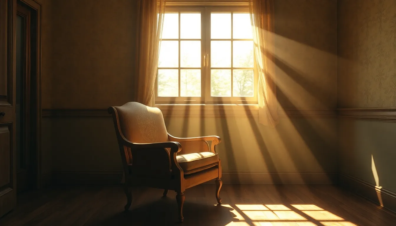 Un vieux meuble en bois exposé à la lumière directe du soleil.