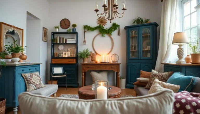 Vieux rideaux transformés en coussins ou nappes