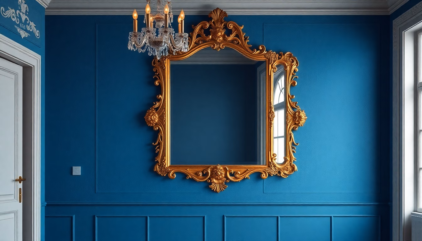 Mur décoré avec un accessoire élégant et mis en valeur
