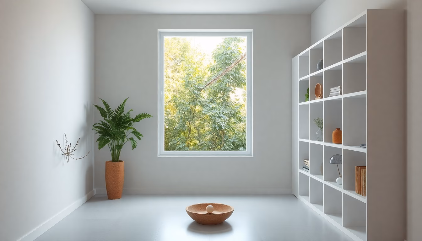 Un espace de rangement organisé de manière créative et minimaliste, mettant en valeur des solutions pour réduire les déchets.