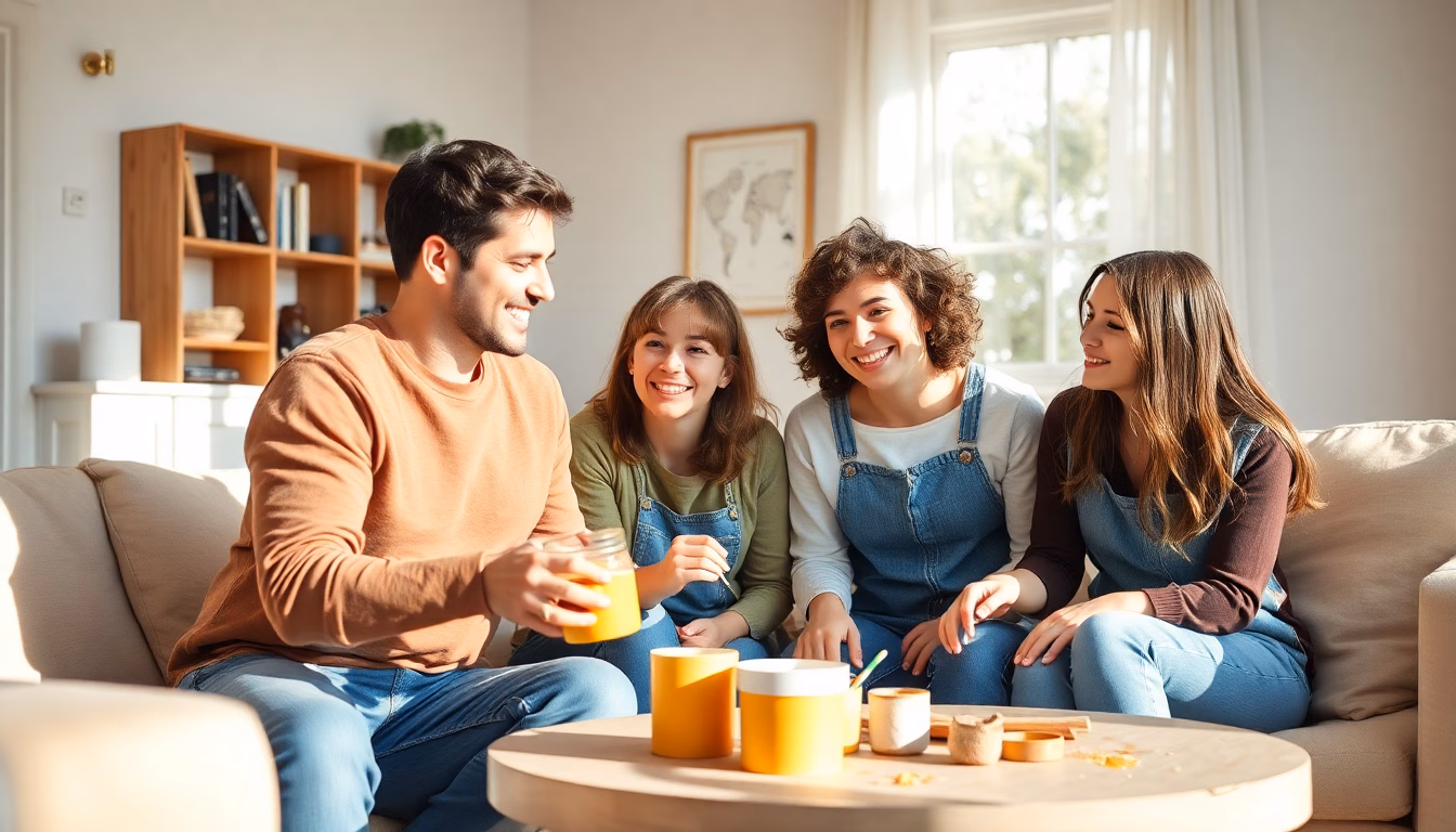 Avant/après d'une pièce rénovée avec de la peinture fraîche, symbolisant une rénovation express.