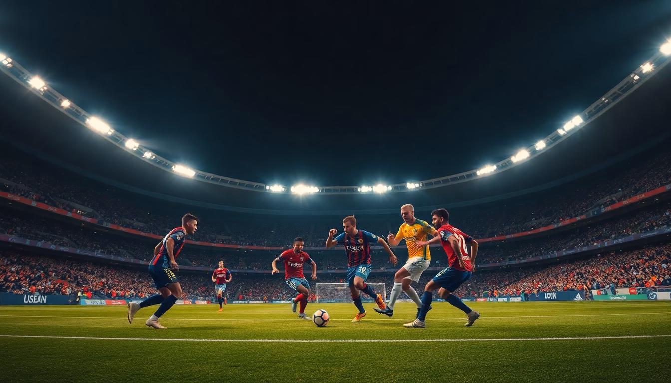 Terrain de football avec des schémas tactiques superposés.