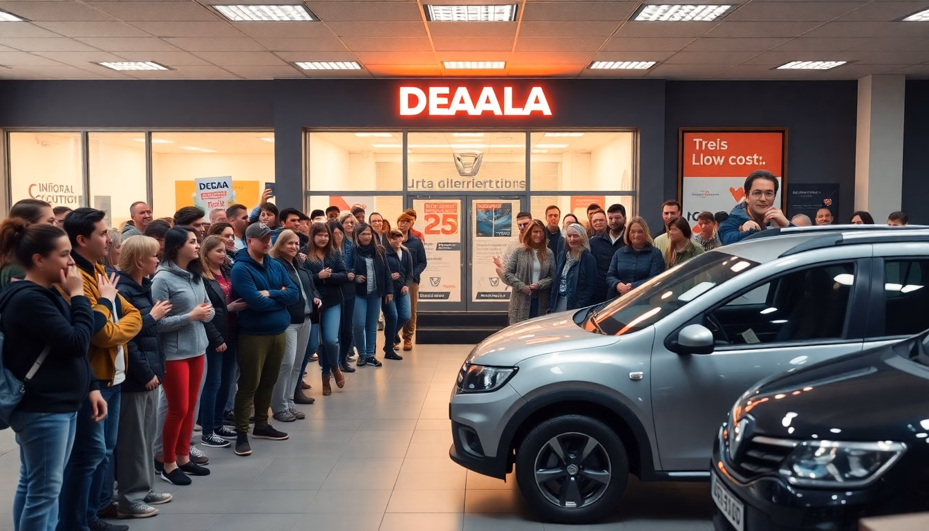 Un modèle récent de voiture Dacia