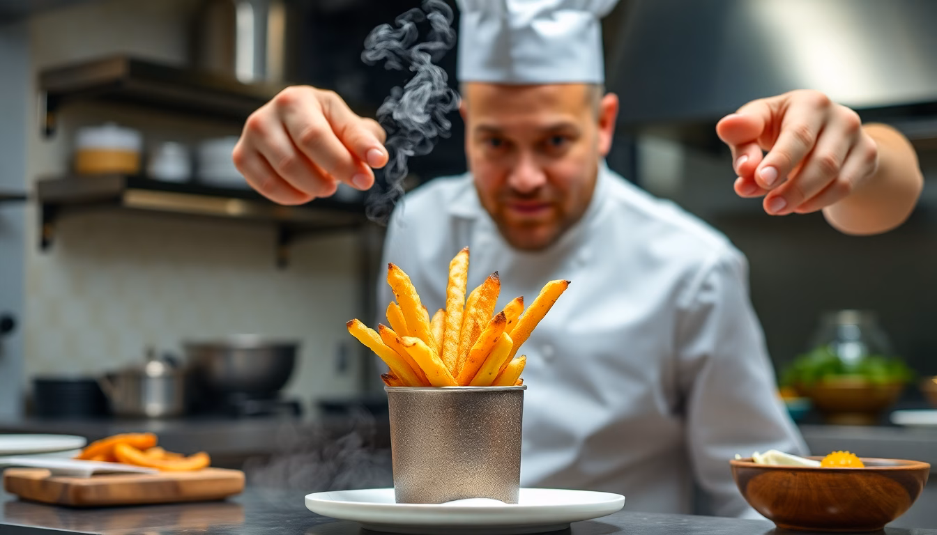plat de frites dorées et croustillantes