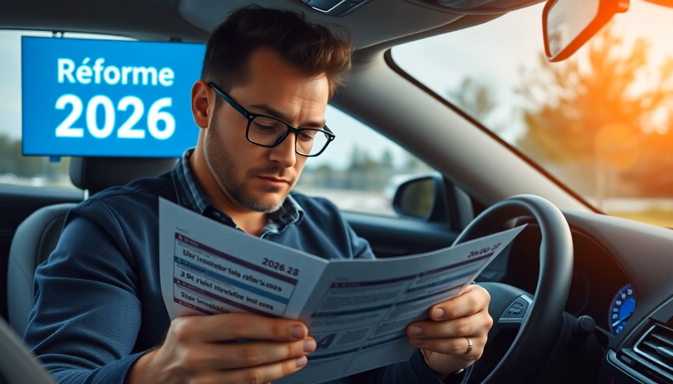 personne examinant carte grise