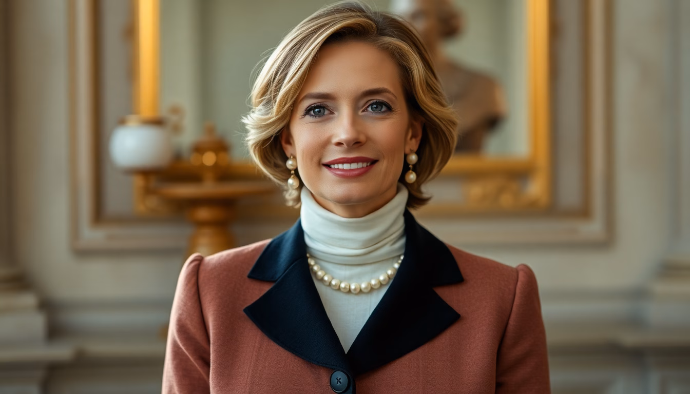 Brigitte Macron devant l'Élysée