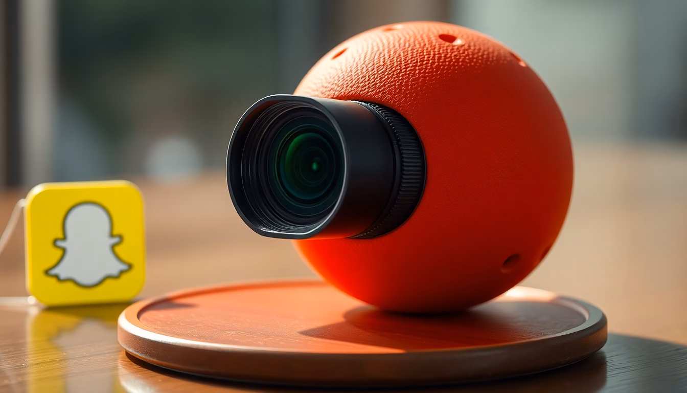 Smartphone avec message d'erreur et logos Snapchat Amazon