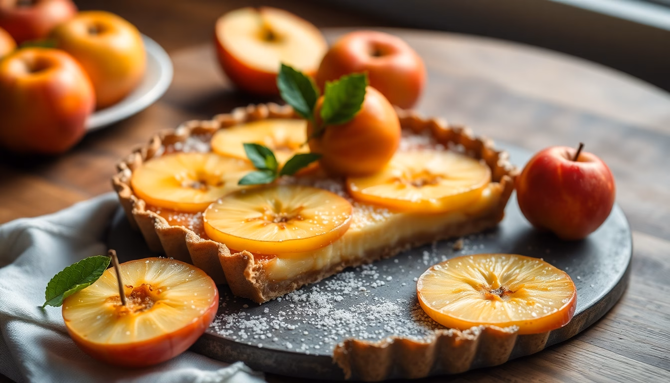 tarte aux pommes dorée