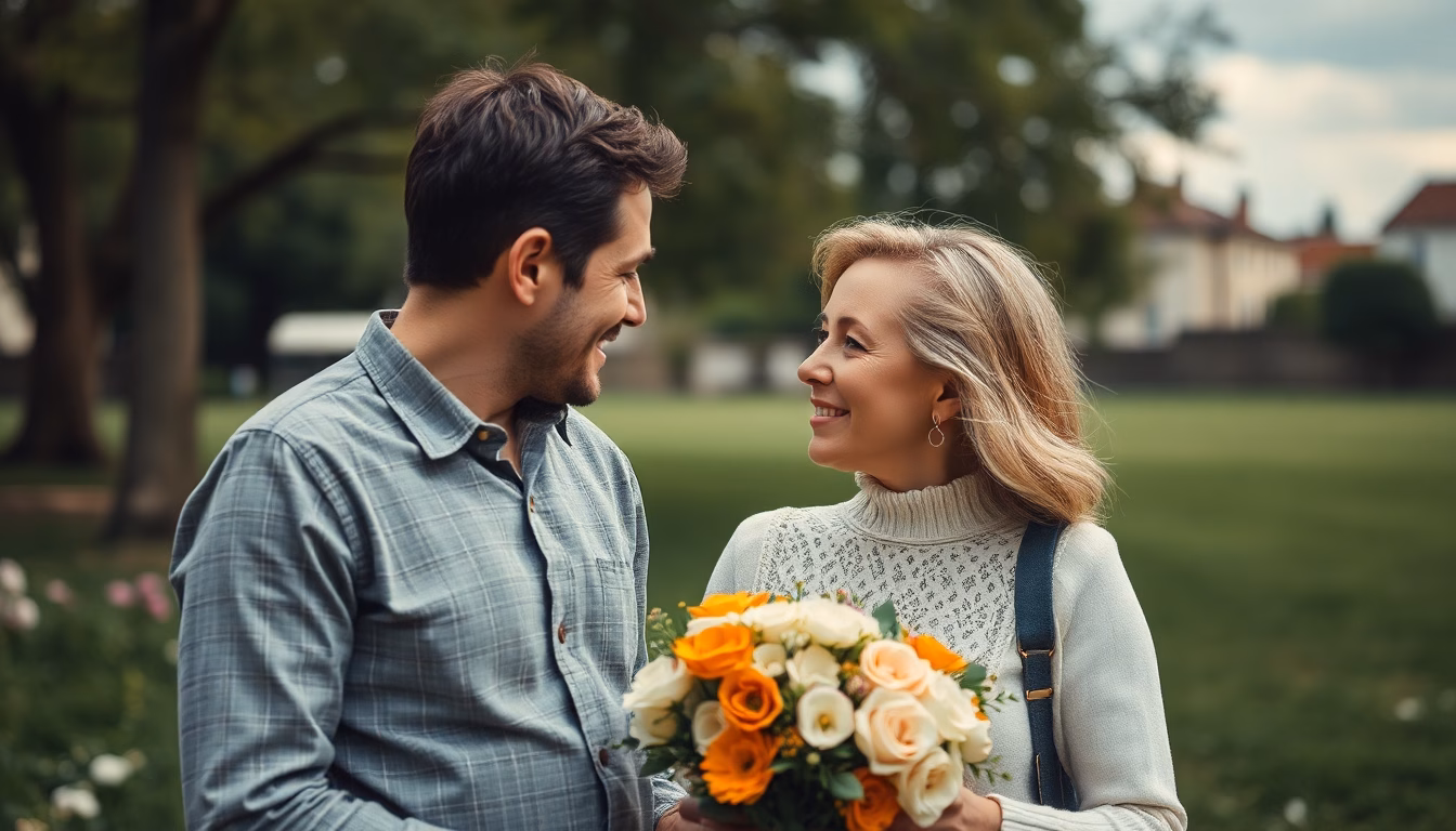 couples amour dans le pré