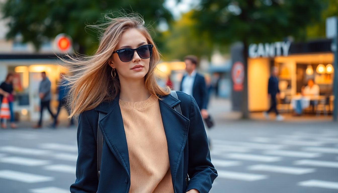 personne portant une tenue mode tendance