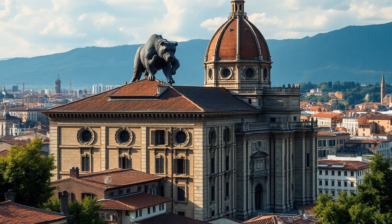 Florence la nuit avec une silhouette énigmatique