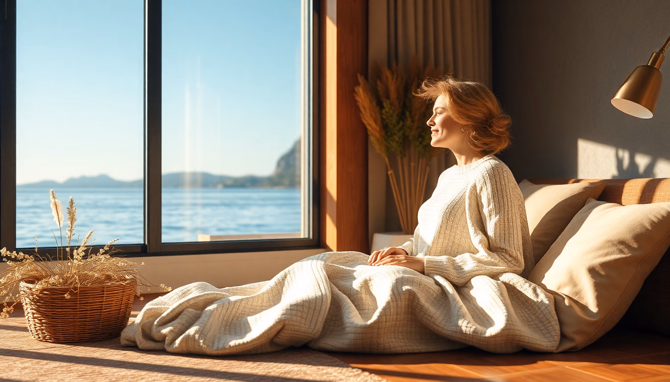 Personne méditant dans un paysage naturel