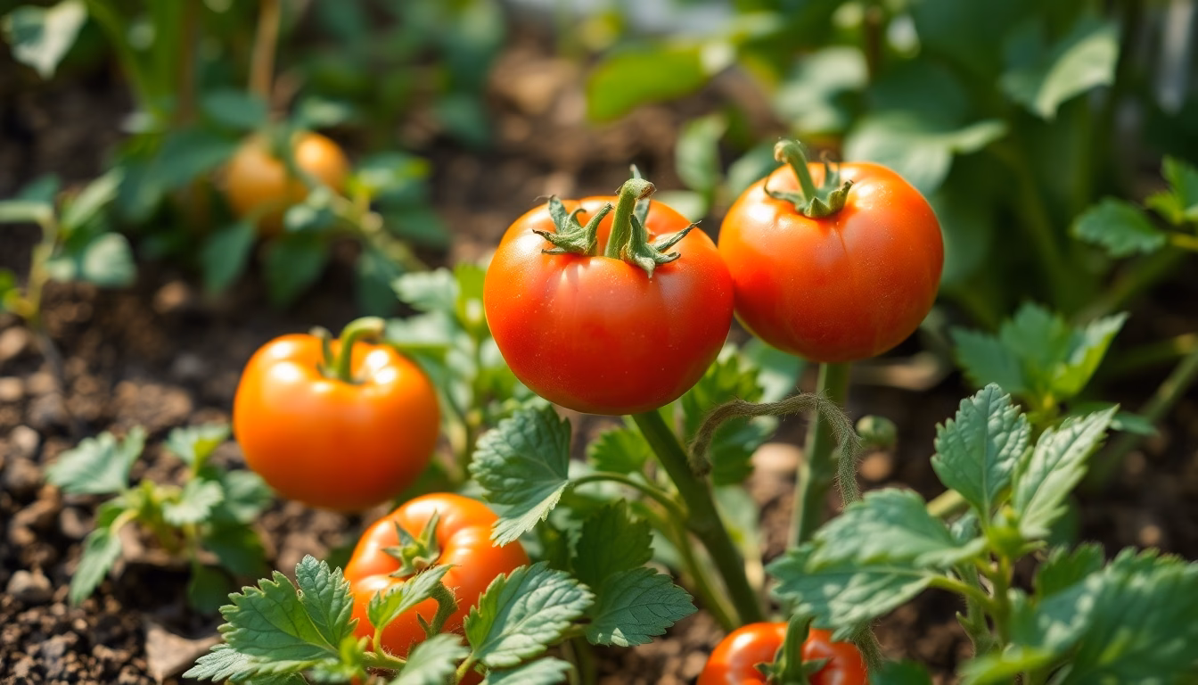 potager verdoyant et ensoleillé