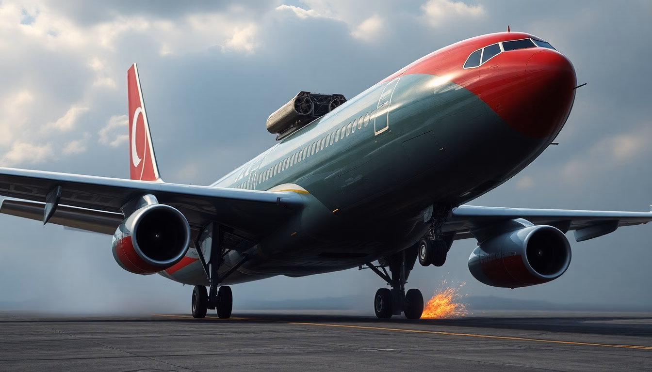 Épaves d'un avion cargo militaire turc